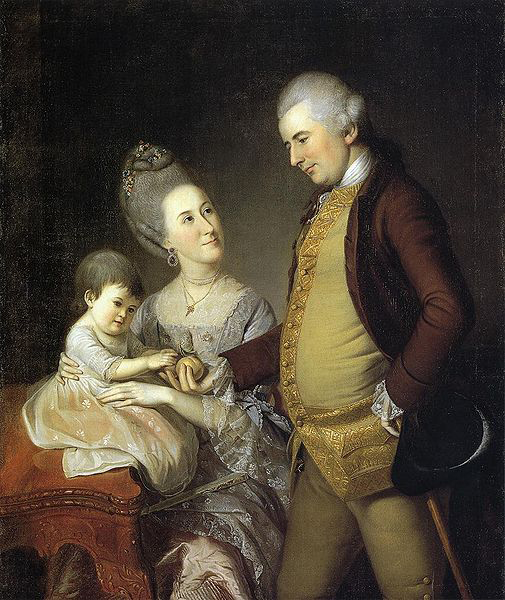 Portrait of John and Elizabeth Lloyd Cadwalader and their Daughter Anne
